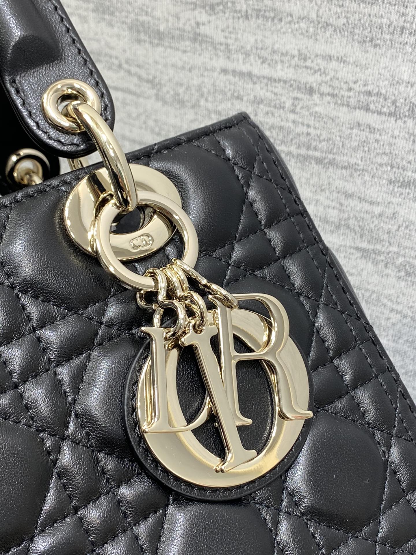 Medium Lady Dior Bag Black Cannage Lambskin